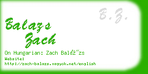 balazs zach business card